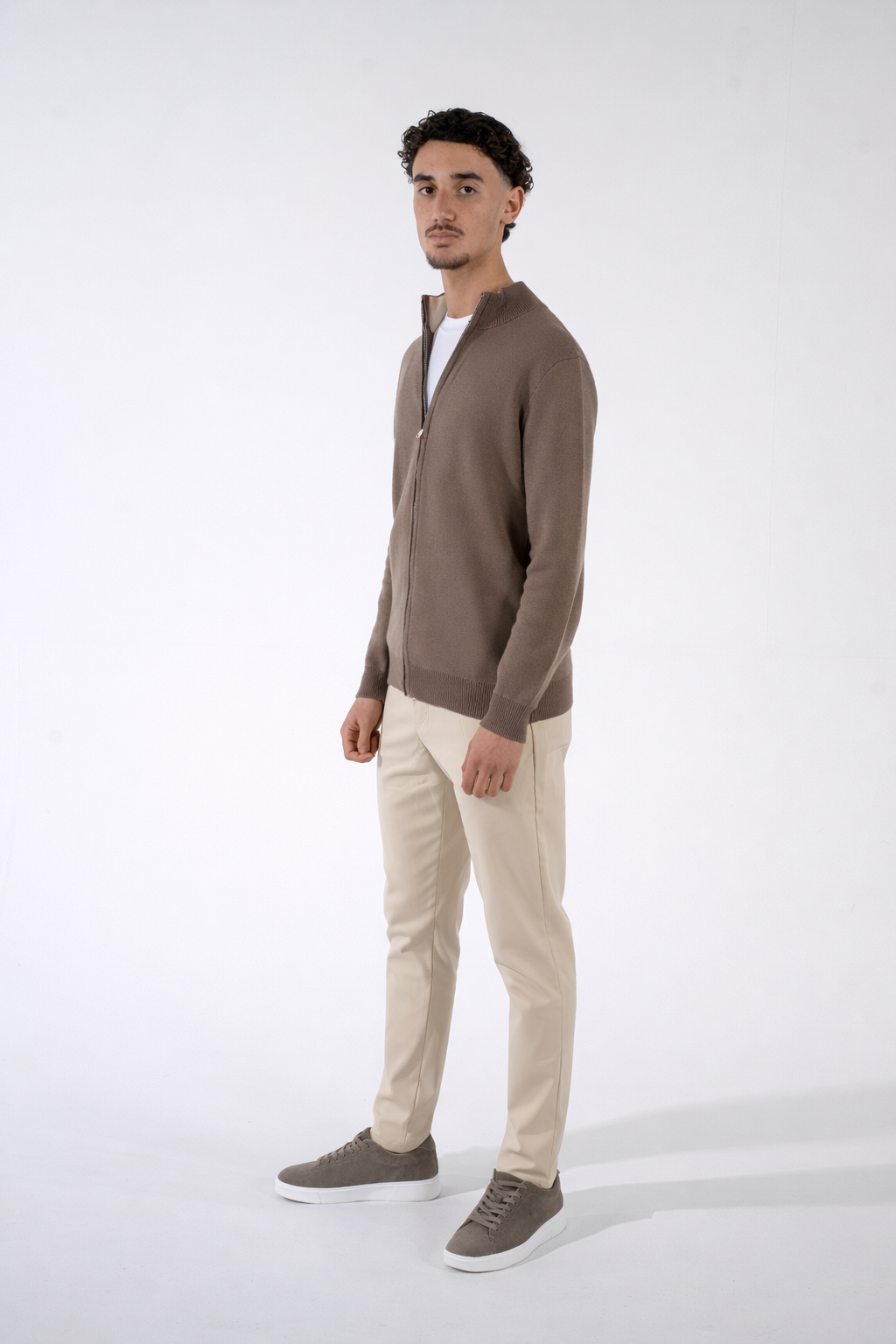 Core Zip Vest Brown