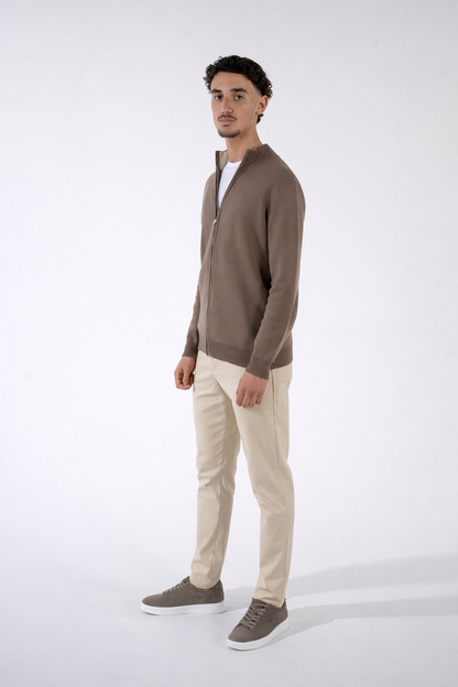Core Zip Vest Brown
