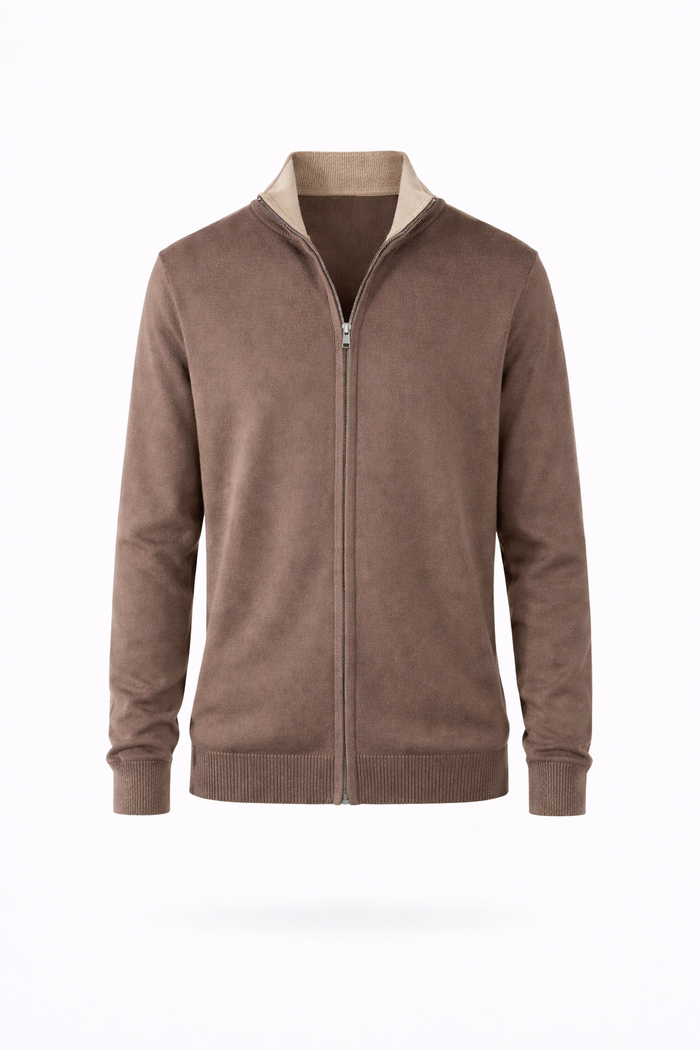 Core Zip Vest Brown