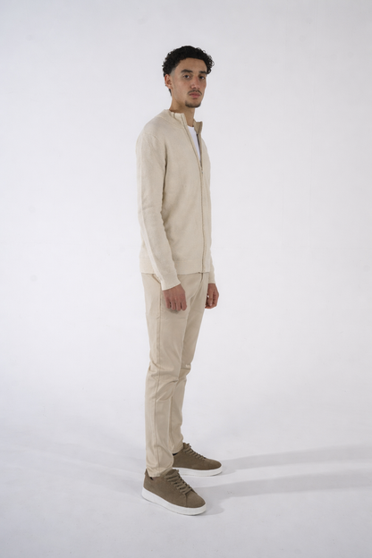 Core Zip Vest Beige