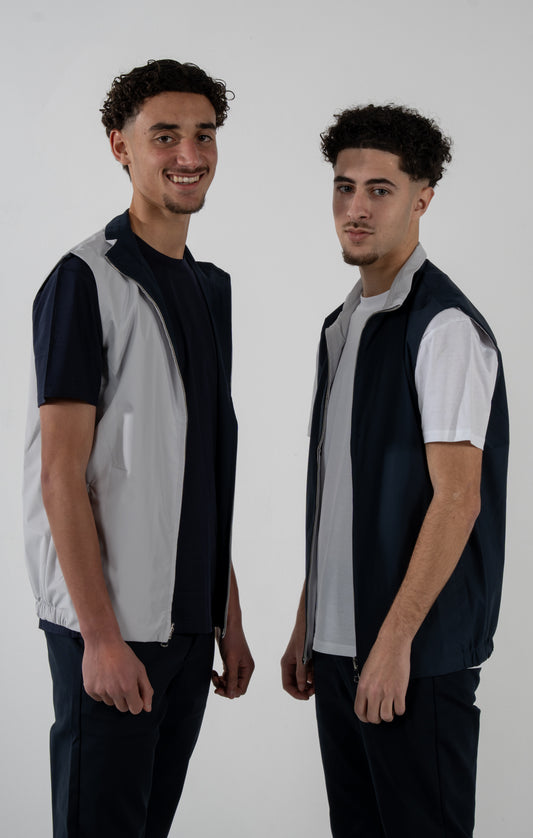Reversible Vest - Grey/Blue