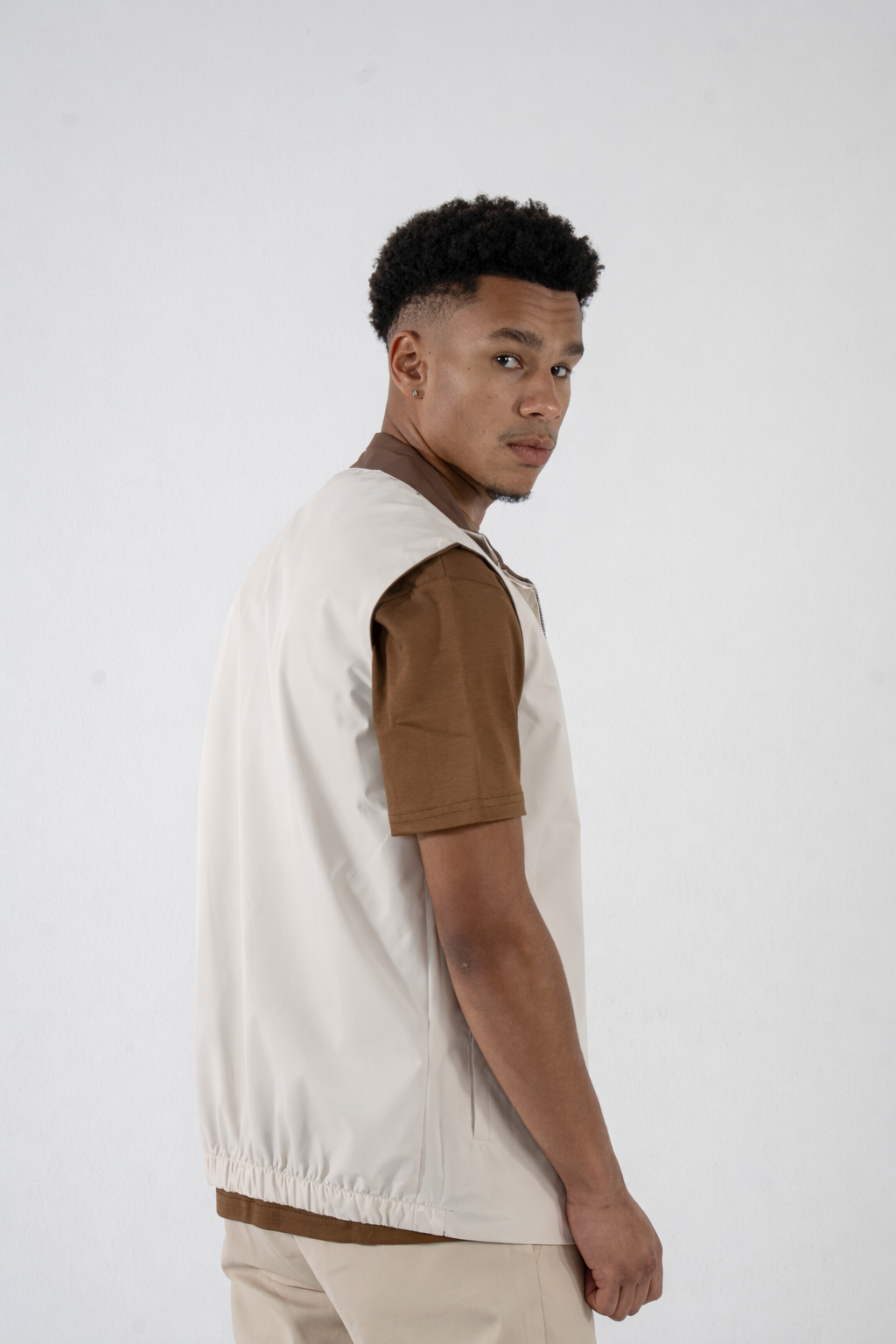 Reversible Vest - Brown/Beige