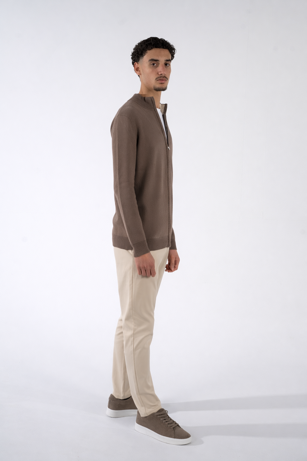 Core Zip Vest Brown