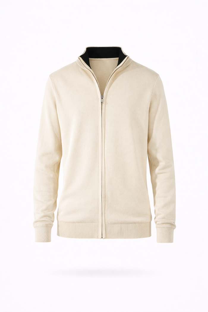 Core Zip Vest Beige