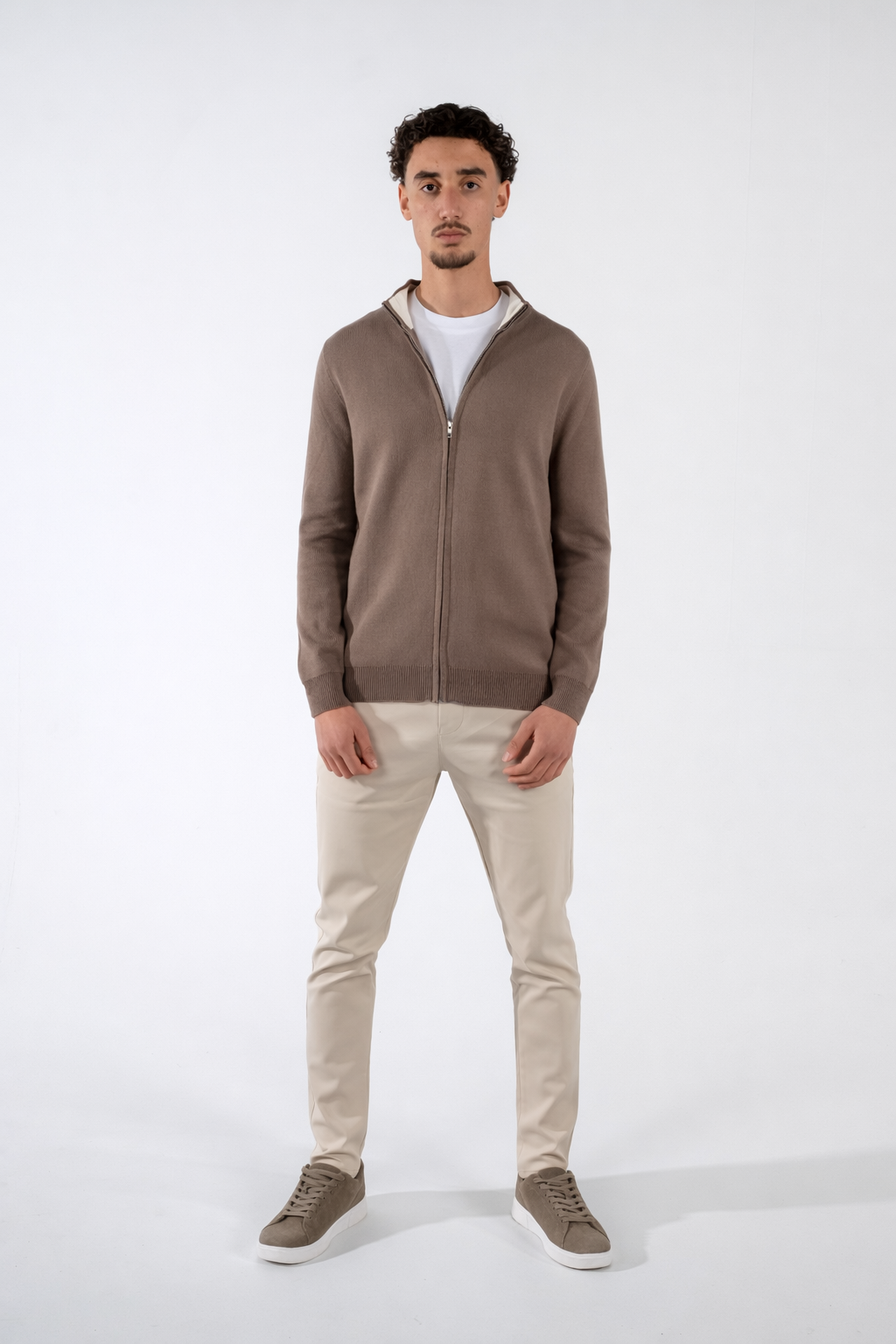 Core Zip Vest Brown