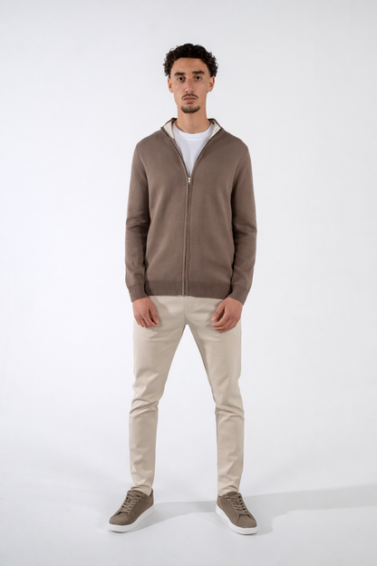Core Zip Vest Brown